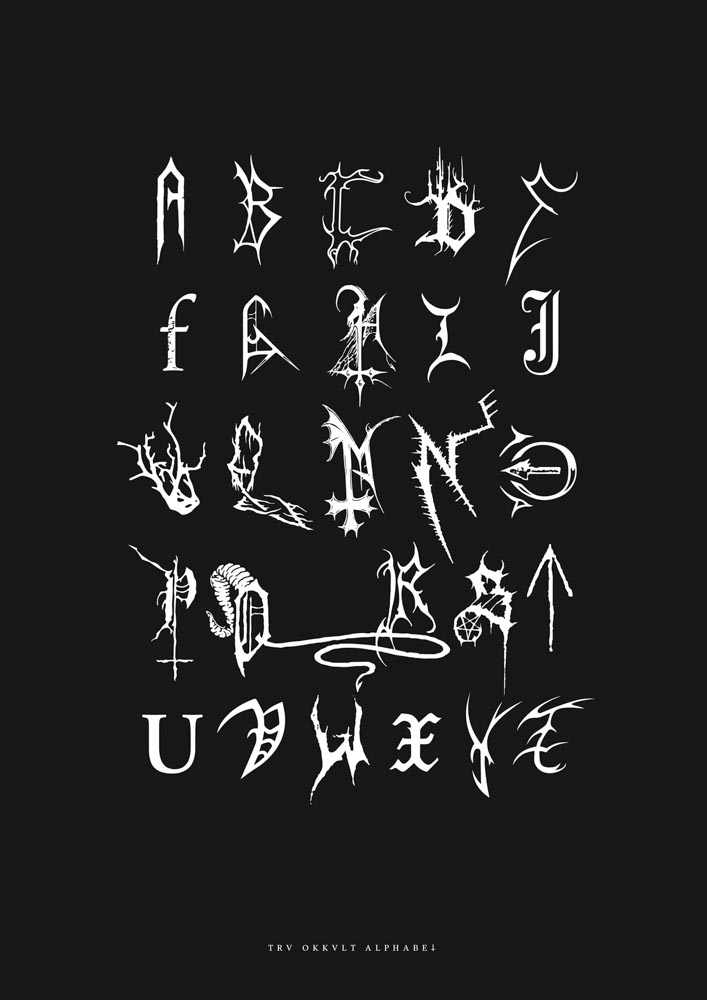 Black Metal Alphabet